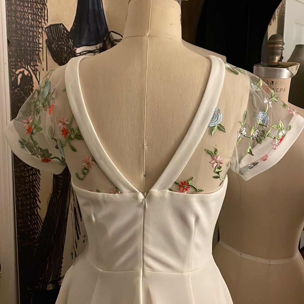 NWT Sweetheart Neckline White Fit & Flare Dress - Picture 5 of 8